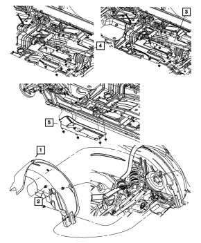 Защита топливного бака левая Chrysler 200 11-14