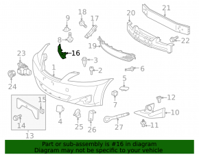 Крепление переднего бампера правое Lexus IS250 IS350 11-13 переднее