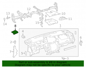 Решетка динамика передней панели левая Toyota Camry v55 15-17 usa черн