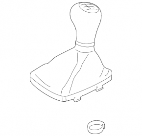 Ручка МКПП Audi A4 B8 13-16 шкіра чорна