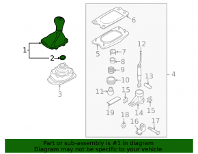 Ручка МКПП Audi A4 B8 13-16 кожа черная