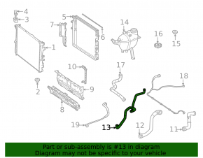 Патрубок охлаждения нижний Mercedes W167 GLE 350 20-23 2.0T
