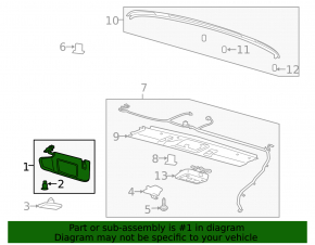 Козырек левый Ford Mustang mk6 15-23 кабрио