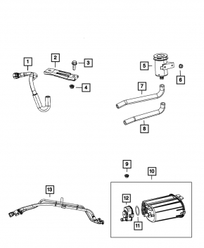 Канистра с углем абсорбер Jeep Compass 11-16 2.0 2.4 Тип-2