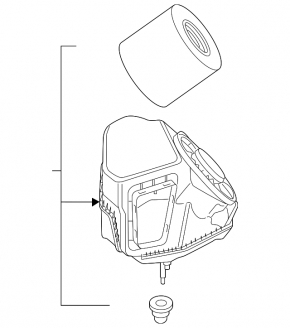Корпус воздушного фильтра Audi A6 C8 19-24 2.0T