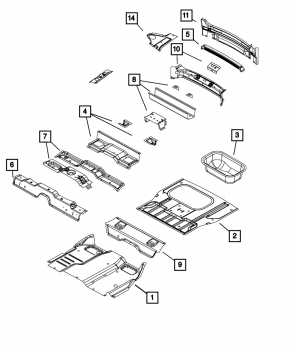 Корыто багажника Dodge Journey 11-20