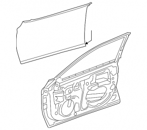 Дверь голая передняя правая Lexus ES 19-26
