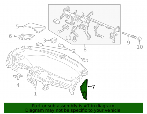 Накладка передней панели боковая левая Honda HR-V 16-22 черная