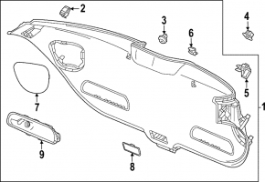 Заглушка обшивки двери багажника левая Honda Civic XI FE/FL 22-26 черная