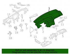 Торпедо передняя панель без AIRBAG Audi Q5 8R 09-12 Bang and Olufsen
