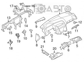 Торпедо передняя панель без AIRBAG Audi Q5 8R 09-12 Bang and Olufsen