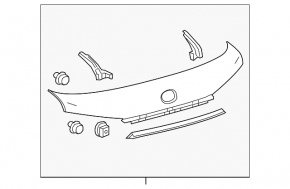 Молдинг двери багажника Lexus RX350 RX450h 20-22