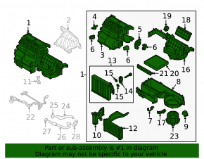 Печка в сборе Mitsubishi Outlander 19-19