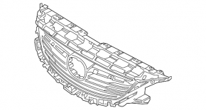 Решітка радіатора grill Mazda 6 16-17 гола. під LED