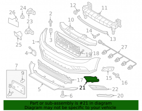 Кронштейн птф правый VW Jetta 15-18 USA