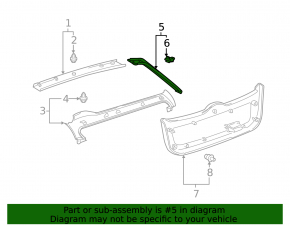Обшивка двери багажника правая Toyota Prius 20 04-09 черн