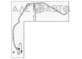 Трубка кондиционера длинная, железо Ford Focus usa 08-11