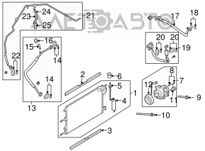 Трубка кондиционера длинная, железо Ford Focus usa 08-11