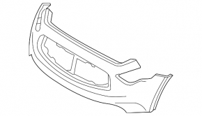 Бампер передний голый Infiniti FX35 09-11