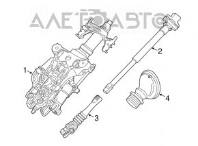 Рульовий карданчик BMW 5 F10 11-16 другий RWD