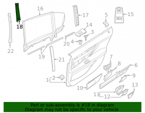 Накладка внутренней рамки двери задняя правая задняя BMW 7 G12 16-22