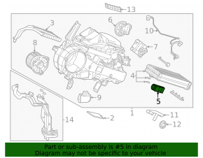 Клапан печки кондиционера заднего ряда Toyota Highlander 20-26