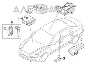 Ключ Audi A6 C7 12-18 4 кнопки, подряпини, тички, потерт