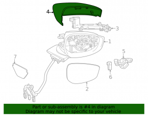 Крышка бокового зеркала правая Mazda CX-90 24-26