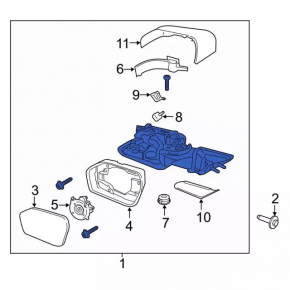 Зеркало боковое правое Ford Explorer 20-25 поворотник, подогрев, память, камера, BSM