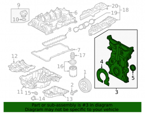 Передняя крышка двигателя Chevrolet Equinox 18-24 LYX