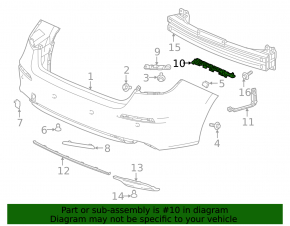 Крепление заднего бампера правое внешнее Honda Civic XI FE/FL 22-26 5d