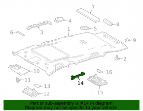 Ручка потолка задняя левая Toyota Venza 21-24 черная