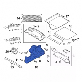 Накладка проема багажника Ford Mustang mk6 15-23 купе