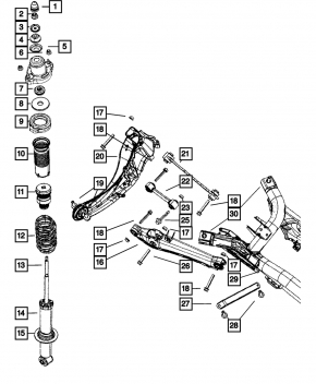 Подрамник задний Jeep Compass 11-16 FWD