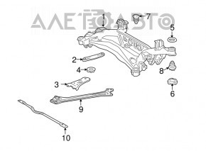 Подрамник задний Lexus GS350 GS430 GS450h 06-11