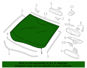 Лобовое стекло Honda CRV 12-16