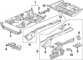 Защита днища задняя Honda CRV 23-26 1.5T