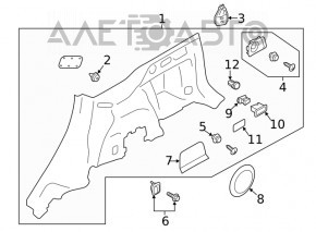 Обшивка арки правая Subaru Forester 19-24 SK harman kardon