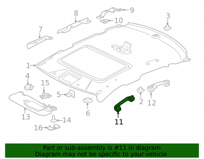 Ручка потолка передняя левая Jaguar F-Pace X761 17-23 черная