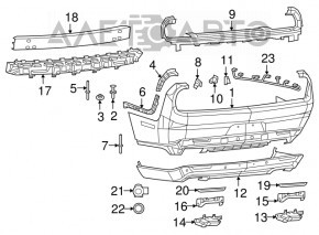 Бампер задний голый Dodge Challenger 15-20 рест