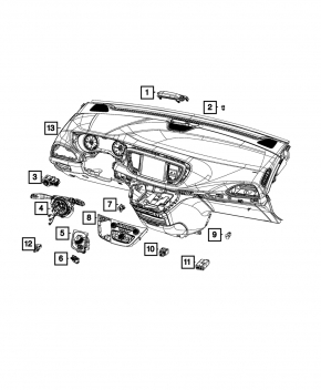 Управление мультимедией и климатом Chrysler Pacifica 18-20 потерто