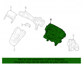 Подрулевой переключатель гитара Volvo XC90 16-26 с подогревом руля, без переключателей