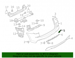 Заглушка буксировочного крюка заднего бампера BMW X3 G01 18-21 M
