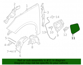 Лючок бензобака с корпусом BMW i3 14-21