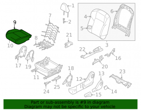 Водительское сидение Nissan Rogue 21-22 без airbag, механическое, ткань серая US built