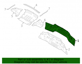 Задняя панель Ford Mustang mk6 15-23 2 части кабрио