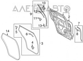 Дверь в сборе задняя правая Mazda CX-9 16-23