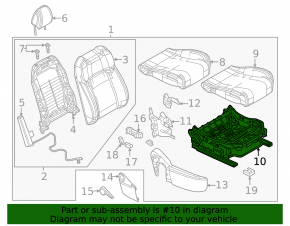 Салазки пассажирского сиденья Mazda CX-50 23-24 механические, без каркаса, с датчиками