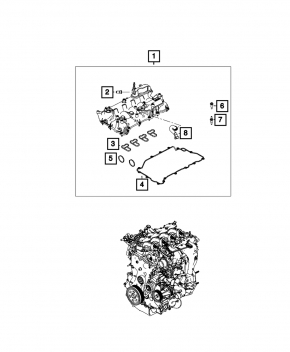 Крышка клапанная Jeep Grand Cherokee WL 22-26 2.0T PHEV