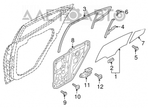 Стеклоподъемник с мотором задний правый Hyundai Elantra AD 17-20